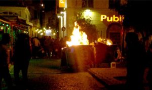 Greece in FLAMES: Migrant protests in Lesbos SPIRAL out of control – riot police deployed