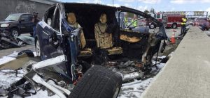 Tesla battery reignited days after catching on fire in crash as NTSB investigate fire response to another Tesla crash