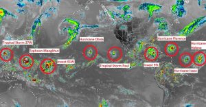 Typhoons, tropical storms and hurricanes are sweeping across the tropics