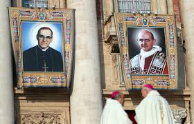 Slain Salvadoran bishop Romero and Pope Paul VI become saints