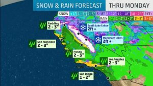 Strongest Storm of the Season to Hammer California With Flooding Rain, Damaging Winds, Feet of Sierra Snow