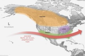 What is an El Niño, and what effects will this climate pattern have on spring weather?
