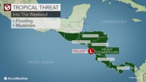 Eastern Pacific tropical disturbance to unleash flooding rain in Central America this weekend