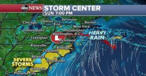 Over a foot of rain falls in South as severe weather heads toward East Coast