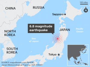 6.8 Mag Earthquake Rocks Japan; Tsunami Advisory Issued