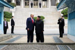 Trump becomes first sitting US president in history to cross border into North Korea