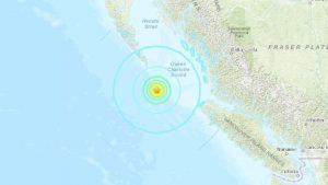 A 6.2 magnitude earthquake hits north of Vancouver Island