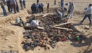 Saddam’s child victims are discovered: Dozens of human remains, including newborns to 10-year-olds, are exhumed from mass grave in Iraq