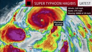 TYPHOON HAGIBIS SURGES IN NORTHERN PACIFIC, WILL AFFECT GUAM, MARIANA ISLANDS AND POSSIBLY JAPAN
