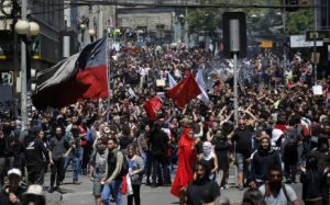 A SURGE IN PROTESTS AROUND THE WORLD IN OCTOBER: past weeks have seen a wave of often unprecedented protest movements erupt in countries around the world