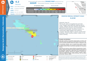 6.4-magnitude earthquake hits NW of Indonesia, no tsunami warning