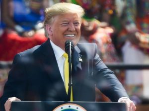 Donald Trump Addresses Roaring Crowd of over 100,000 People in India at ‘Namaste Trump’ Rally