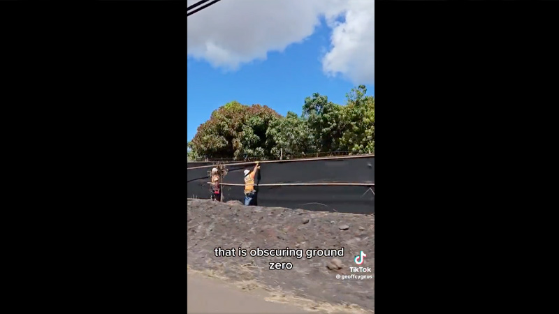 Media Blackout: Black curtains go up in Lahaina blocking view of ground zero investigation, clean up
