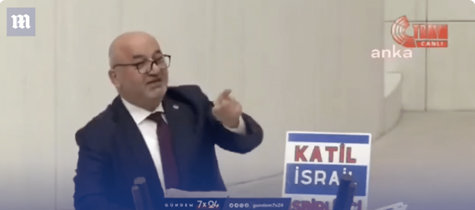 Turkish MP suffers heart attack moments after saying Israel will ‘suffer Allah’s wrath’