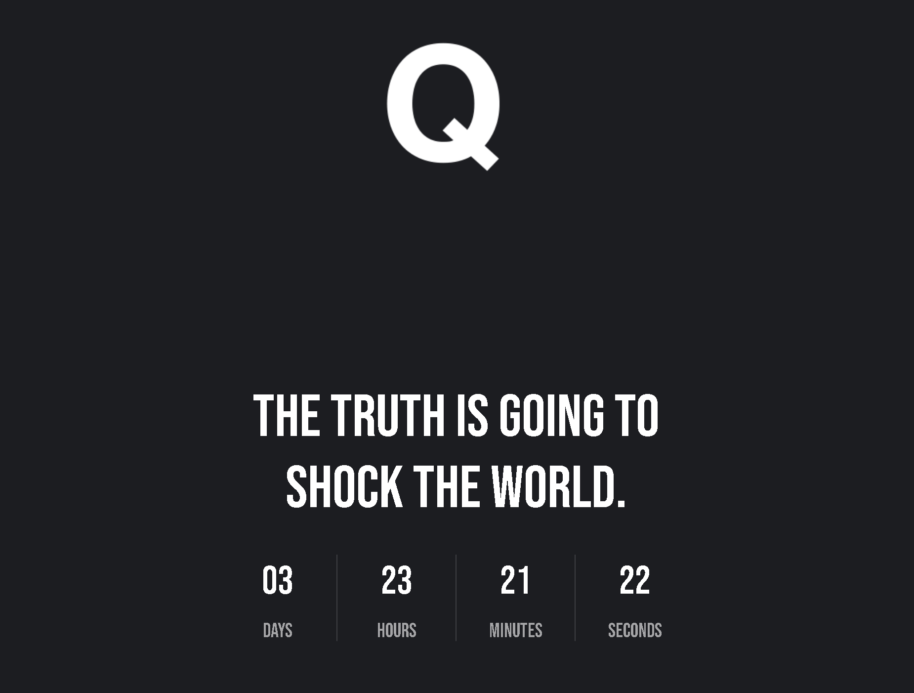 Q: The Truth Is Going To Shock The World