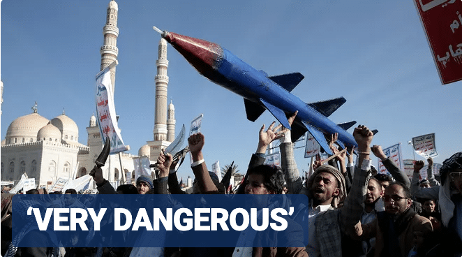 Senior official warns response to Houthi attack on US warship would be bigger than you think