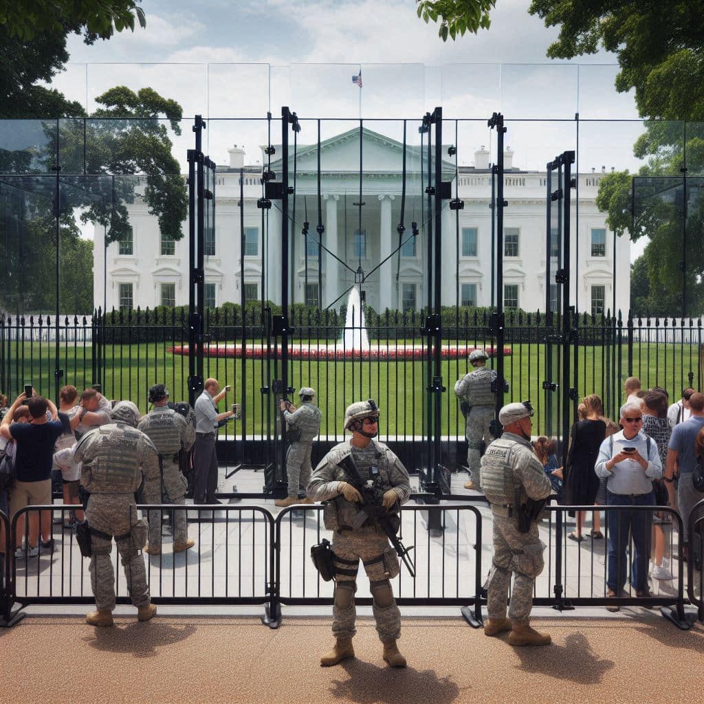 Security fencing placed around White House, Capitol, and VP residence