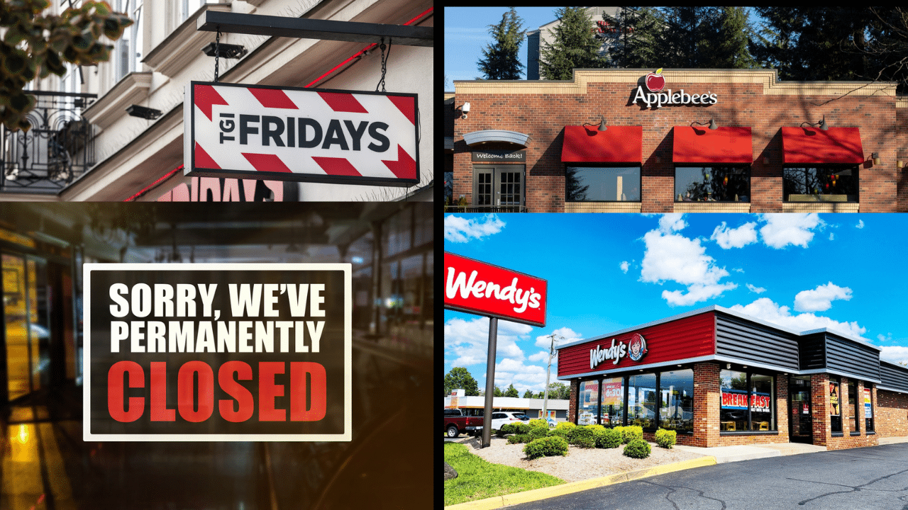 Wendy’s to close 140 restaurants by end of year, Applebee’s files for bankruptcy, 8 locations abruptly close, TGIF Shuts down 50 stores