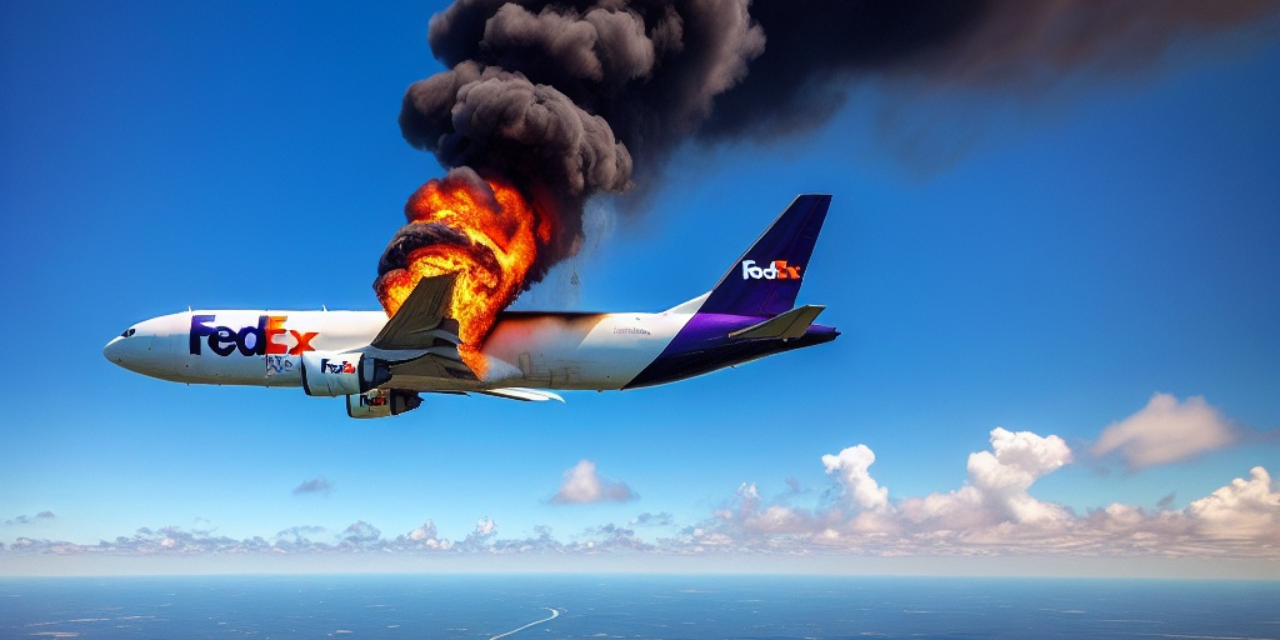 FedEx plane catches on fire mid flight, forcing an emergency landing