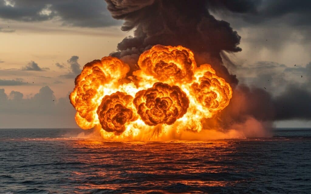 Oil tanker explodes in fireball off UK