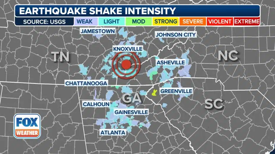 East Tennessee rocked by 4.1 magnitude earthquake