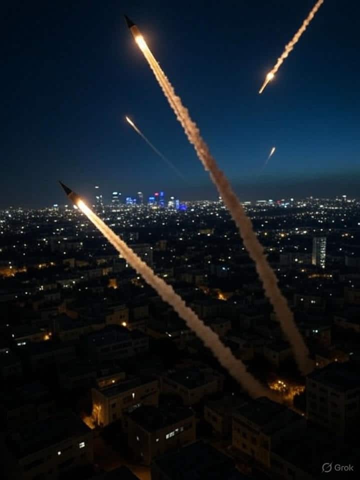Iranian retaliatory strikes against Israel begins