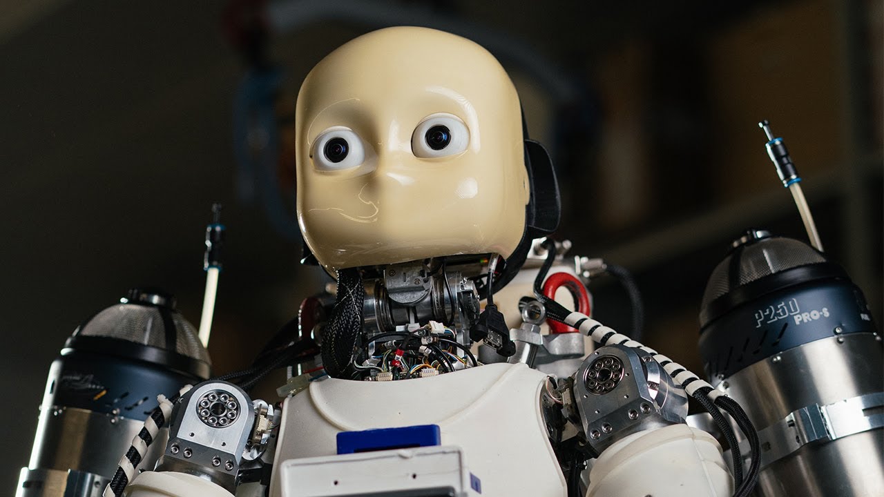 Baby-Faced Robot Becomes First Humanoid to Fly with Jetpack