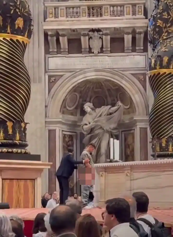 Man desecrates FALSE altar of St. Peter’s Basilica