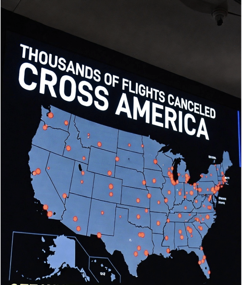 Travel chaos as more than 1,100 flights canceled Sunday amid nationwide air travel disruption