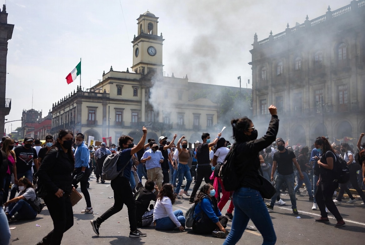Anti-corruption protest descends into chaos as thousands of ‘Gen Z’ demonstrators storm National Palace in Mexico City