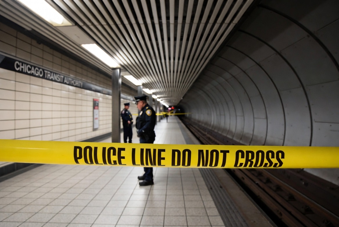 Man pours liquid on woman and sets her on fire on Chicago subway