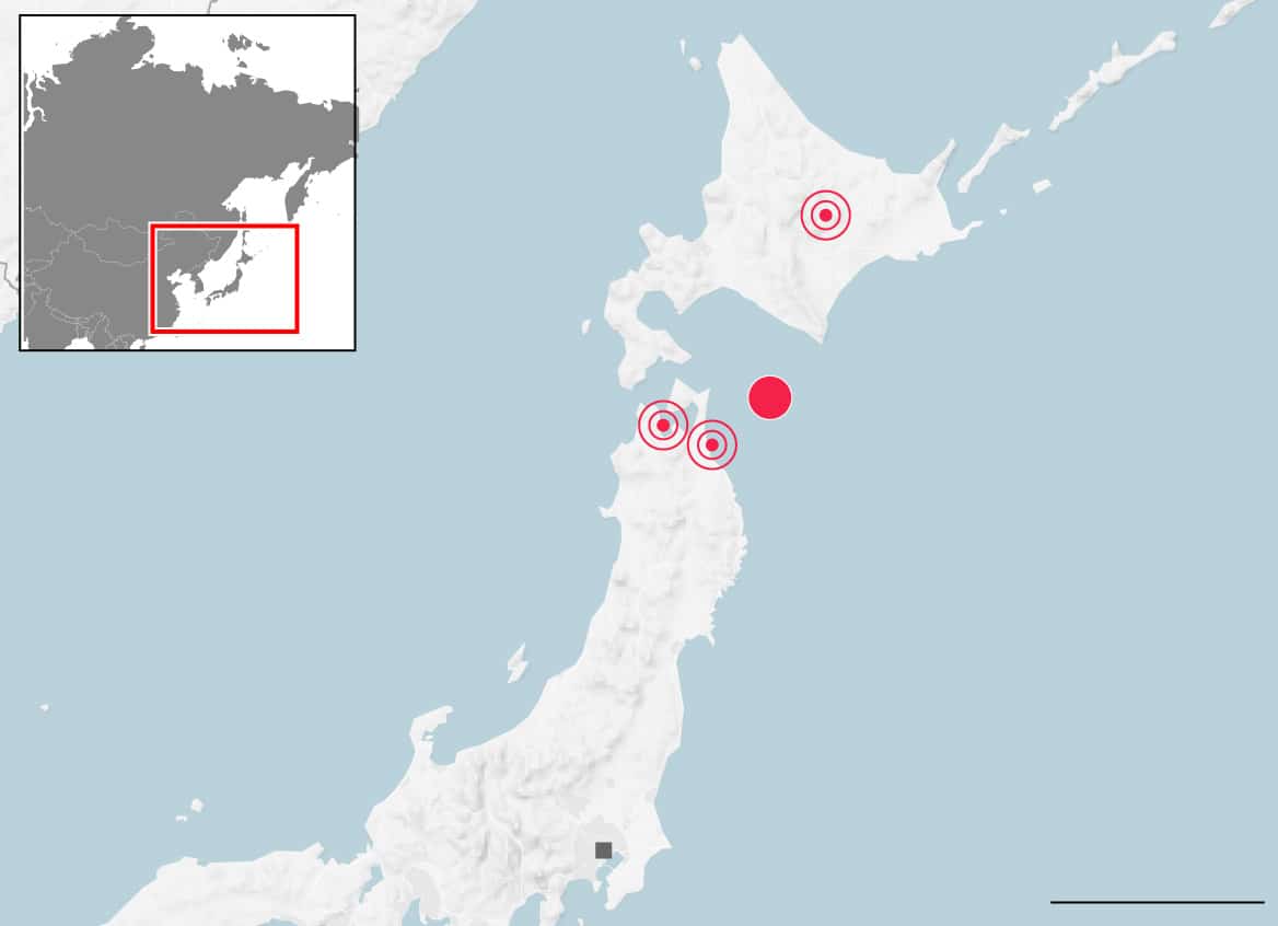 Tsunami warning triggered after huge magnitude 7.6 earthquake strikes off Japan