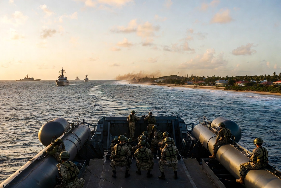 11 US warships and 15,000 troops now in Caribbean as Venezuela tensions reach boiling point