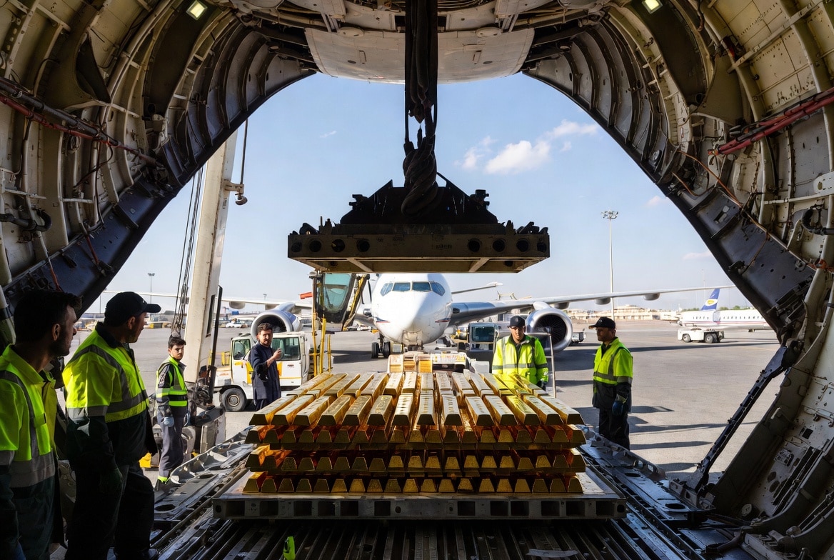 Reports indicate that gold in Iran is being flown to Russia as Supreme Leader braces for collapse