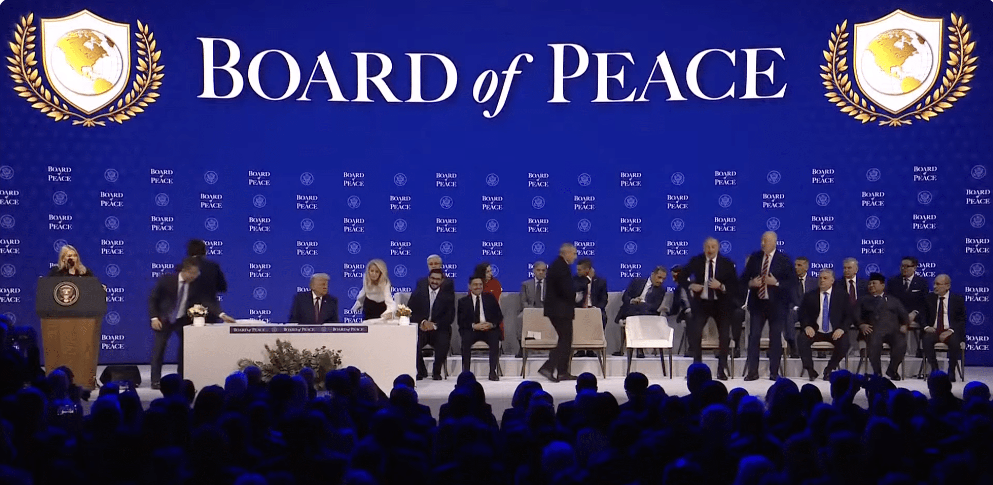 Trump along with world leaders sign Gaza “Board of Peace” charter