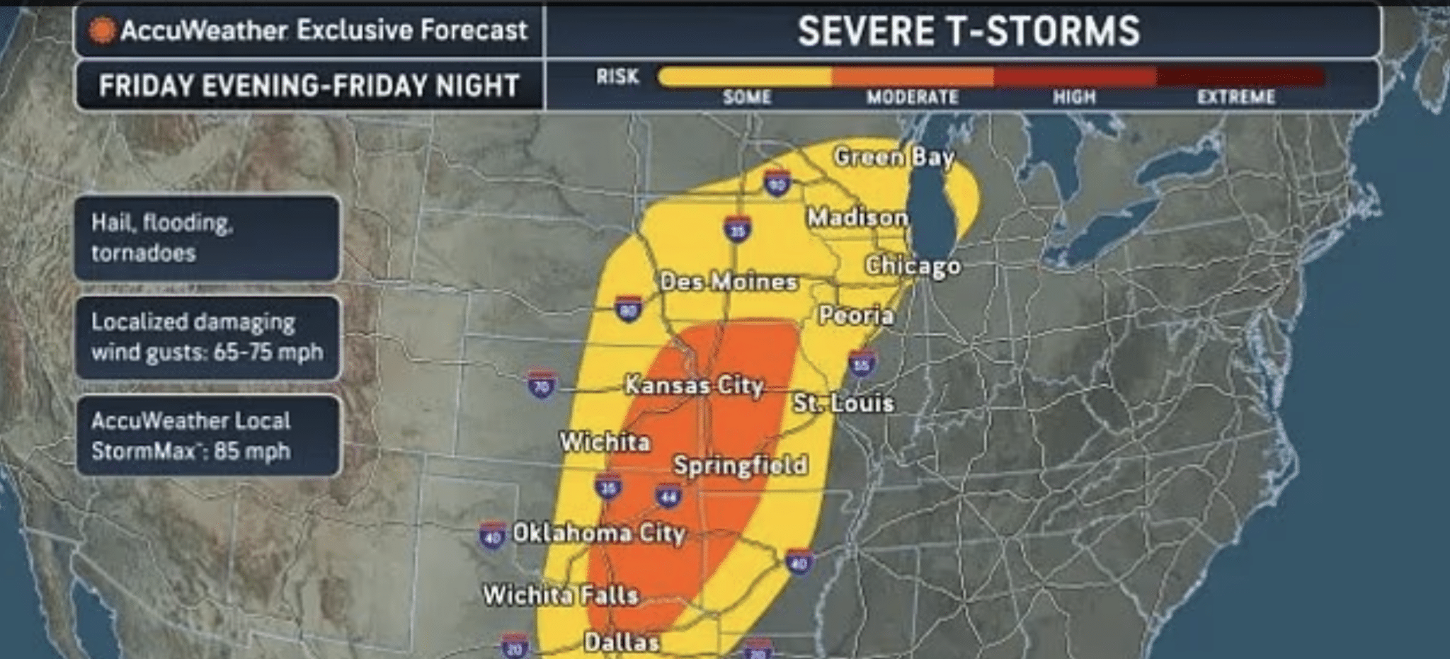 DEVELOPING: Millions brace for potential deadly tornadoes across eight US states