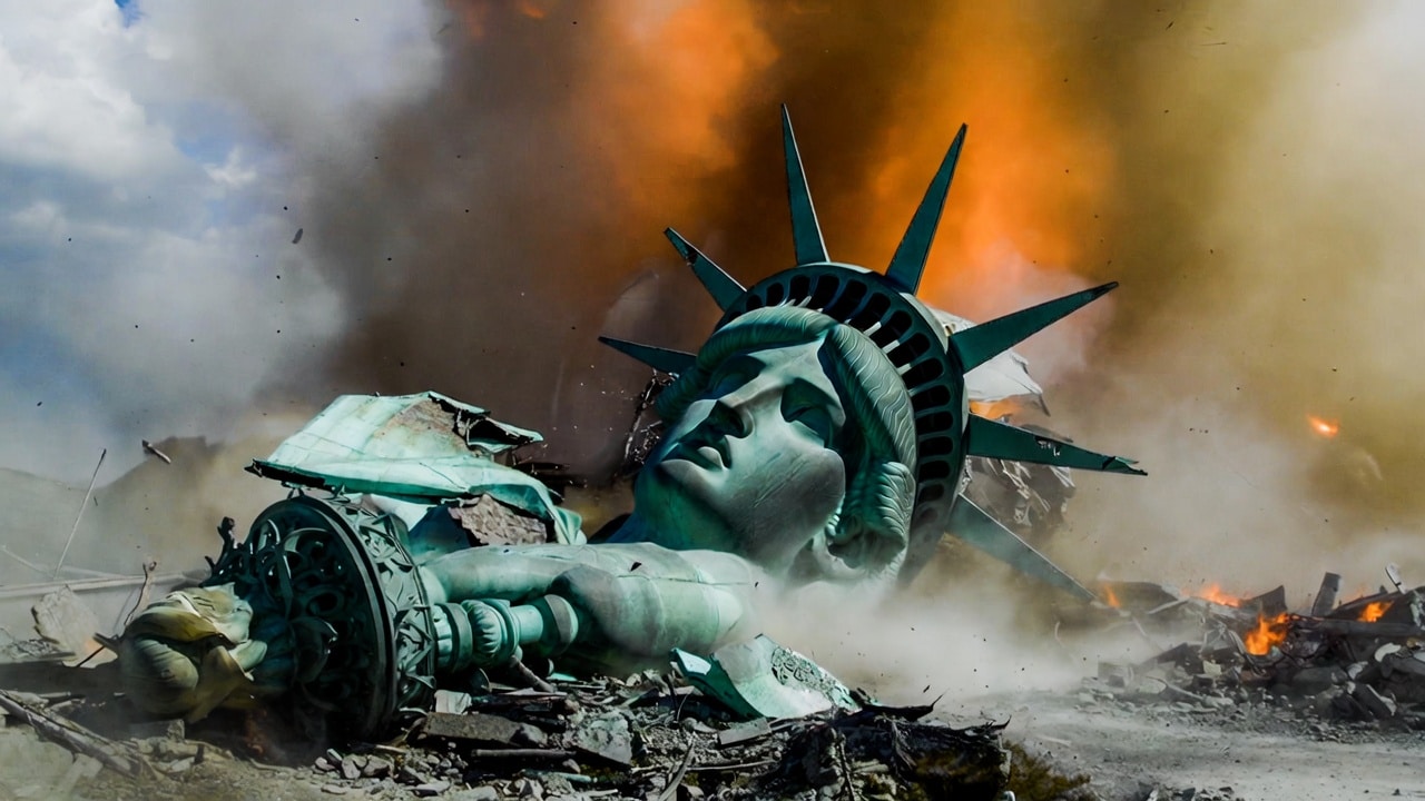 Russia and China share Iranian propaganda videos showing missile blowing up Statue of Liberty