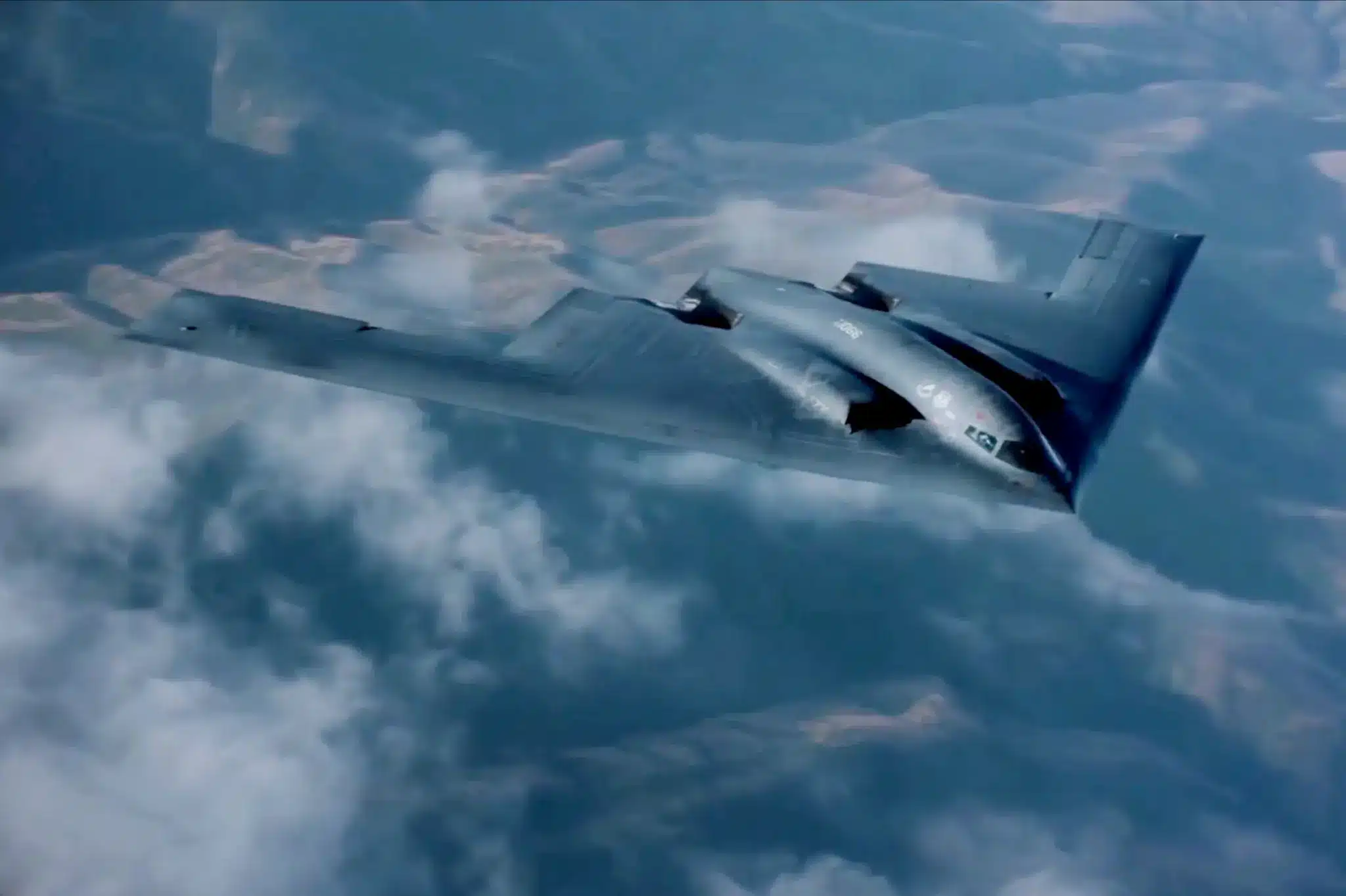 Powerful US bomber that can carry 24 missiles arrives at UK air base as Trump warns Iran ‘the big one’ coming