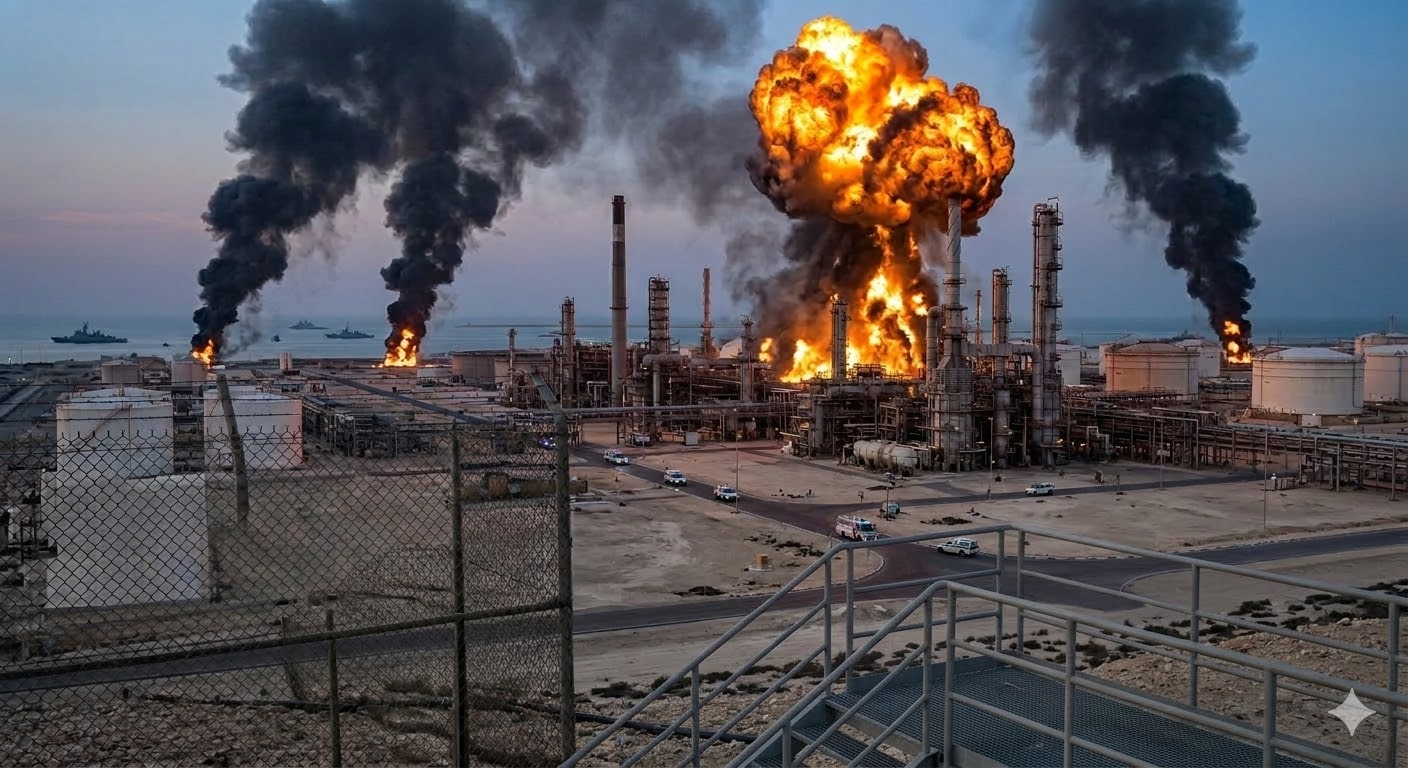 Missile strikes hit major energy hub as fires rage and damage spreads at key site