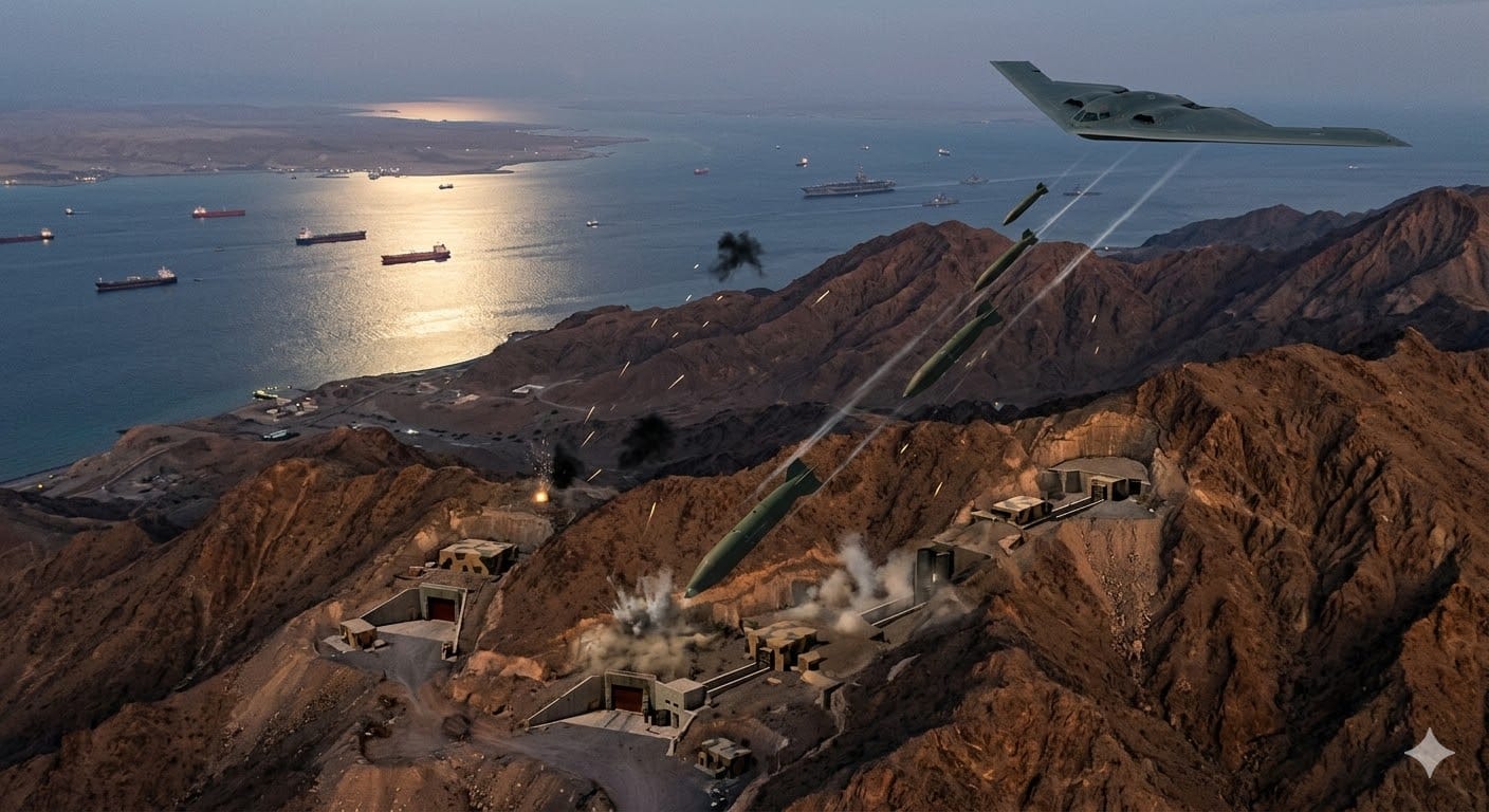 US just dropped 5K-pound bunker buster bombs on underground missile sites near Strait of Hormuz
