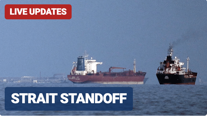 Iranian gunboats fire on tanker in Strait of Hormuz as Tehran reimposes restrictions (AGAIN)
