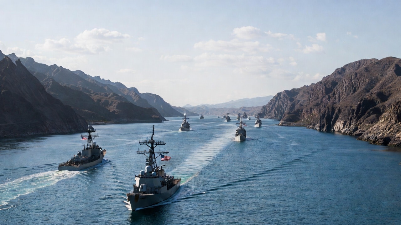 U.S. warships have crossed the Strait of Hormuz for the first time since Iran war began