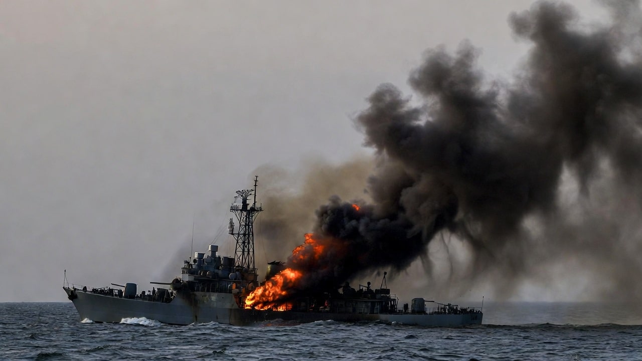 US seizes Navy destroyer after ‘blowing a hole’ through it for trying to break Hormuz blockade