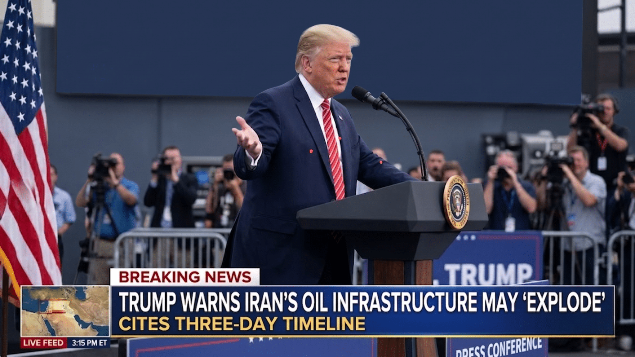 Trump Warns Iran’s Oil Infrastructure May ‘Explode’ In Three Days