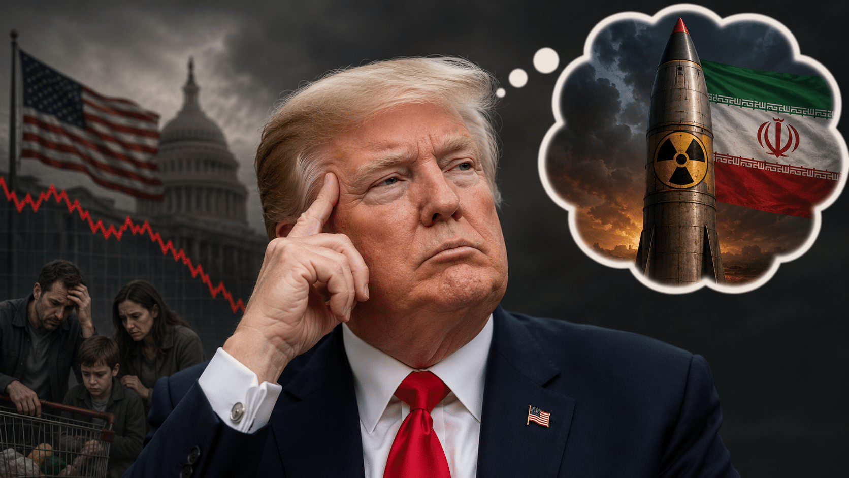 Trump says he doesn’t think about American financial situation but one thing: We cannot let Iran have a nuclear weapon.”