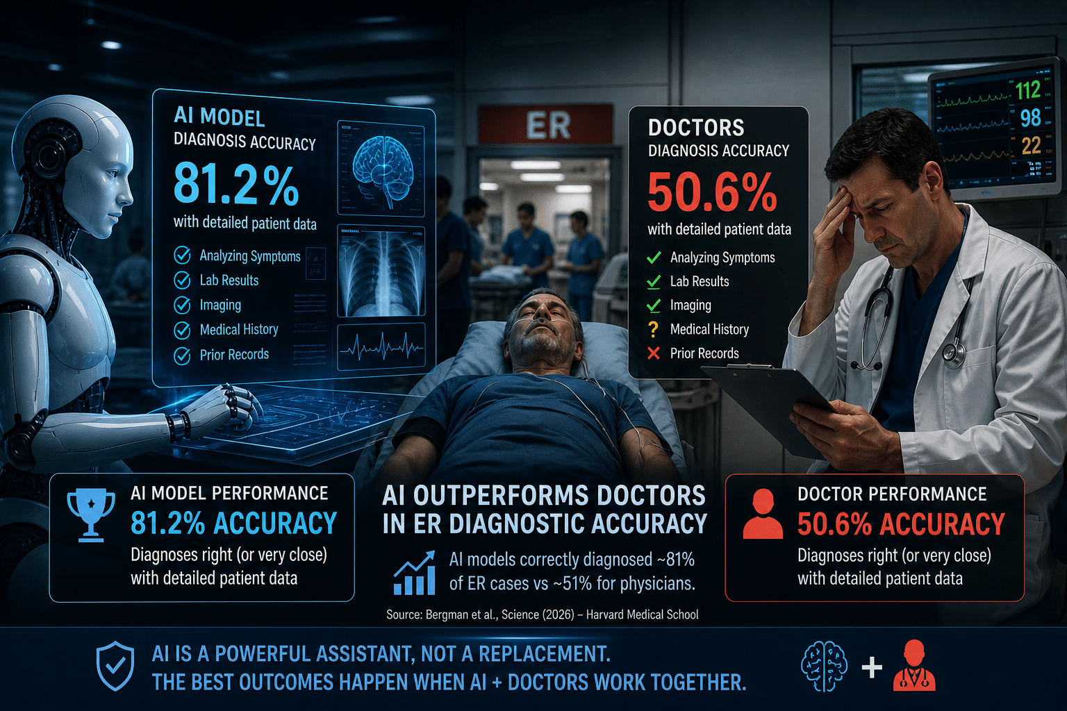 AI models now outperforming doctors at diagnosing patients in ER