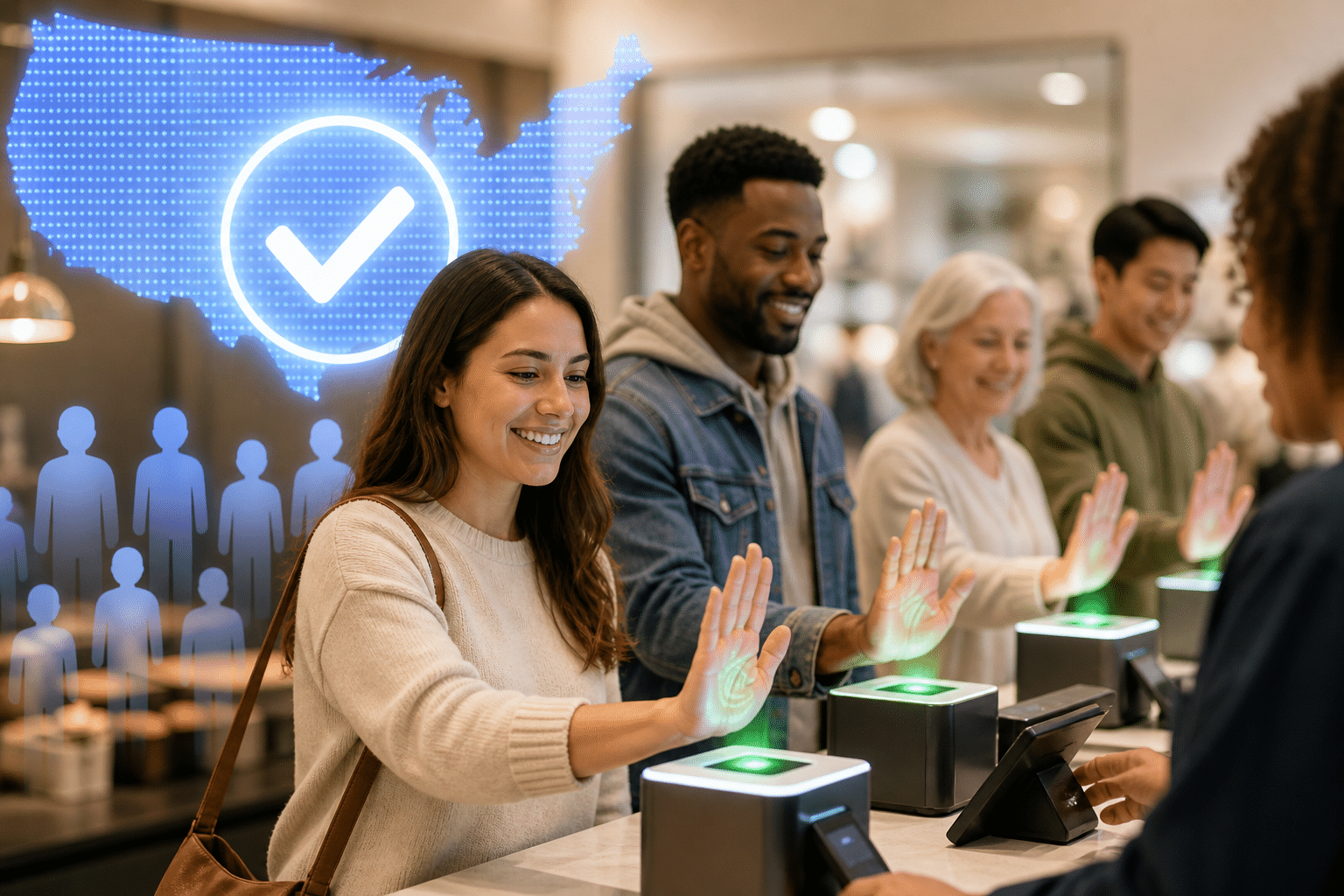 Almost 50% of US consumers would be willing to use palm biometrics payments