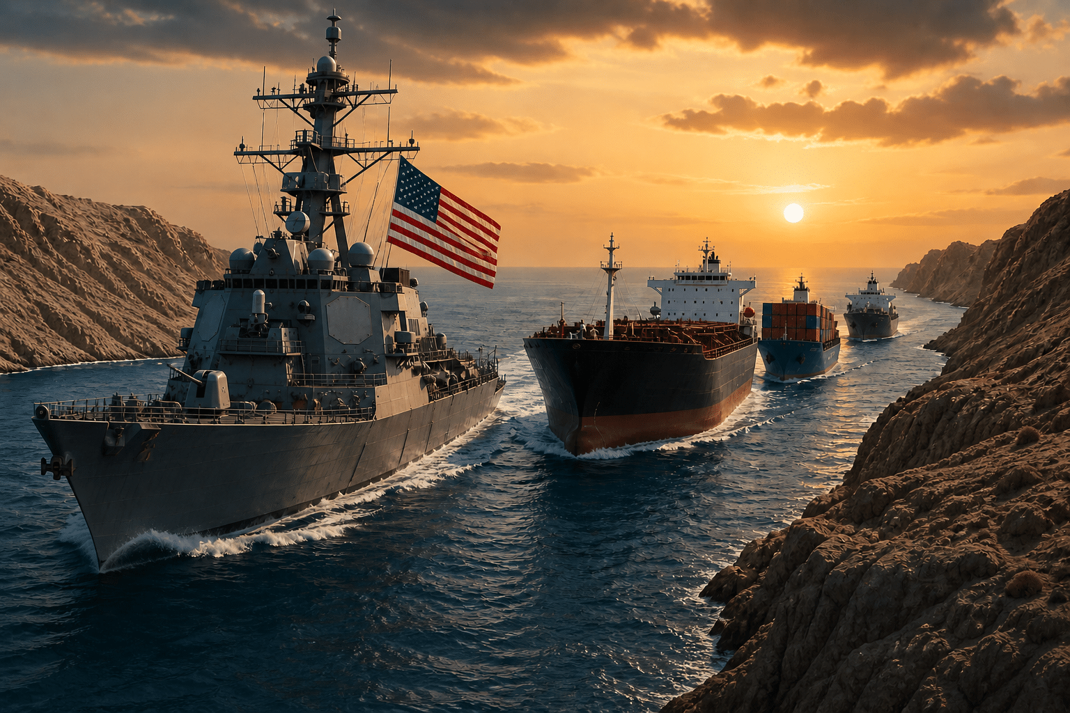 Trump says US will guide stranded ships out of Strait of Hormuz