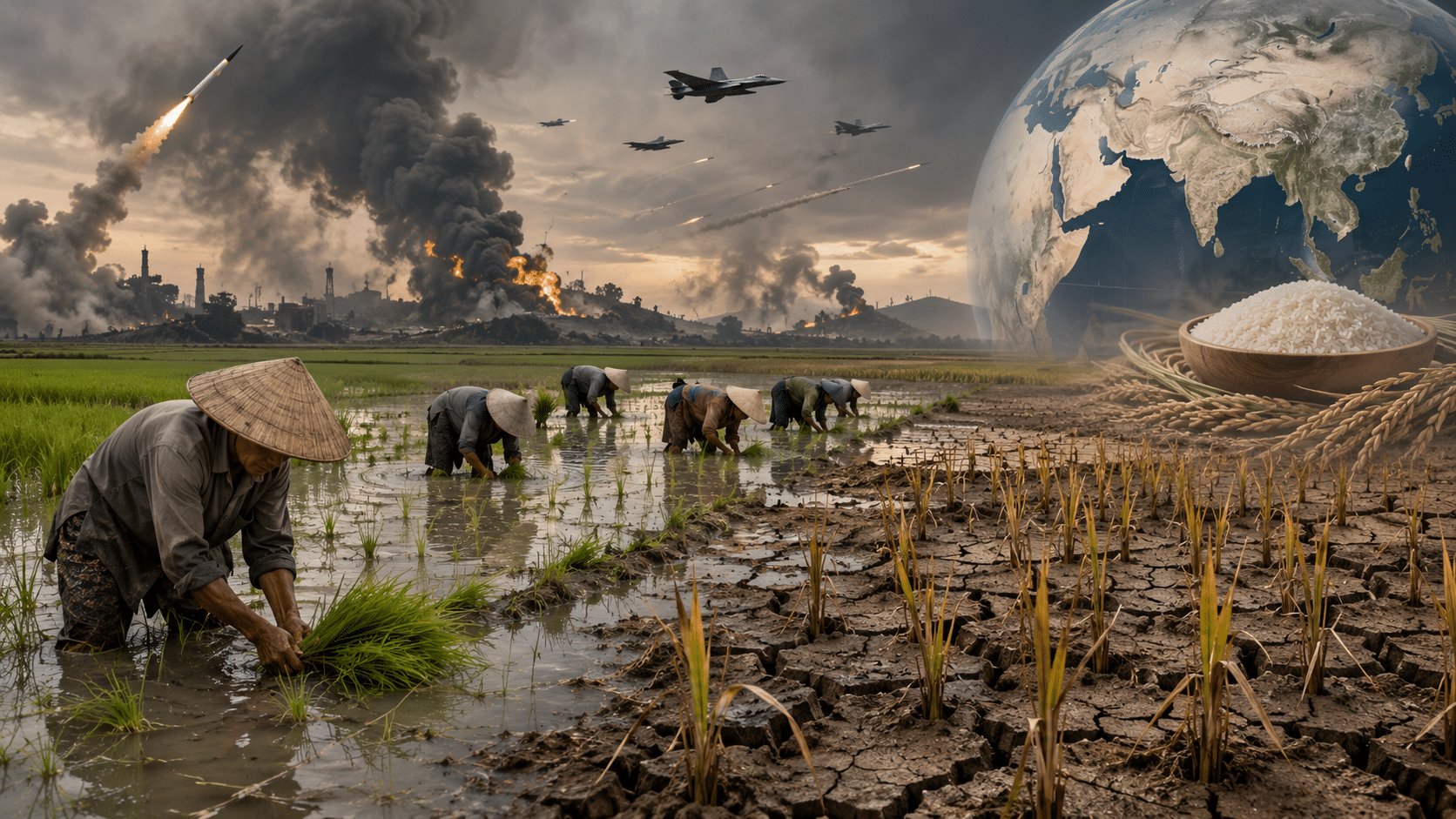 Iran War Disrupts Asia’s Rice Fields, Endangering Global Food Security