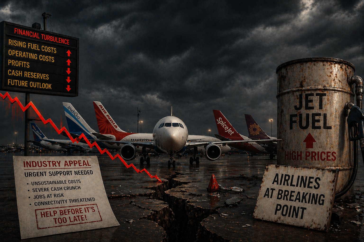 Indian airline industry warns the ‘whole sector is on verge of collapse’ over jet fuel